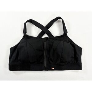 New SHEFIT Ultimate Sports Bra Adjustable High Impact Front Zip Black 6XL 6 Luxe